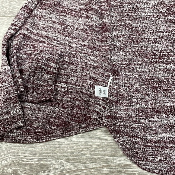LOFT Burgundy Maroon Heather Cardigan Sweater with Pockets M - Picture 13 of 13